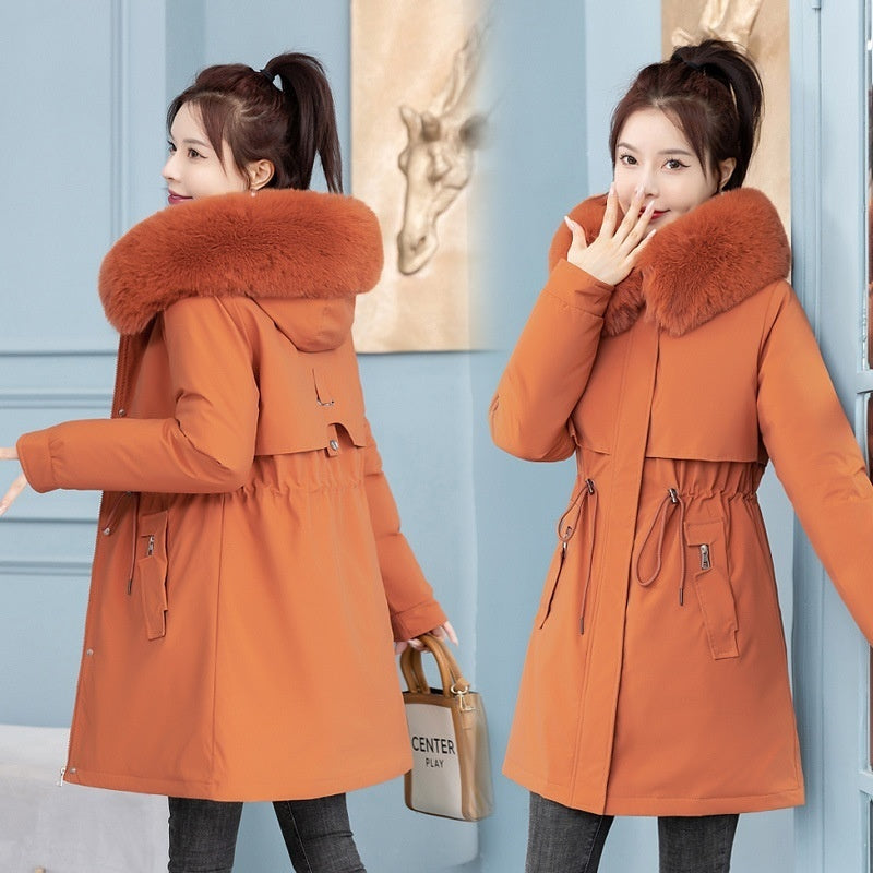Mid-length Slim Fashion Cotton-padded Jacket