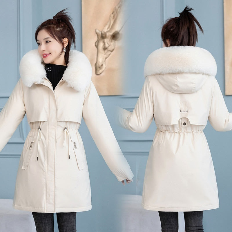Mid-length Slim Fashion Cotton-padded Jacket
