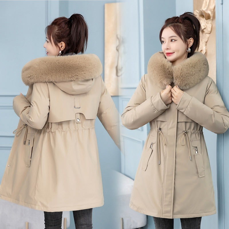 Mid-length Slim Fashion Cotton-padded Jacket