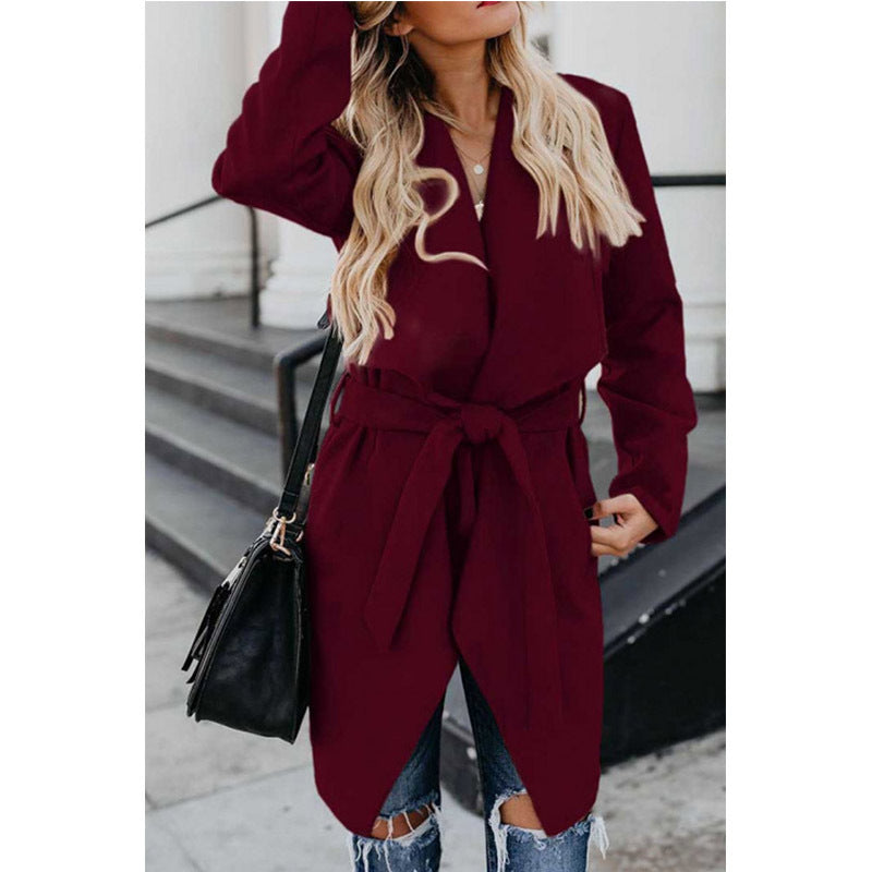Lapel trench coat