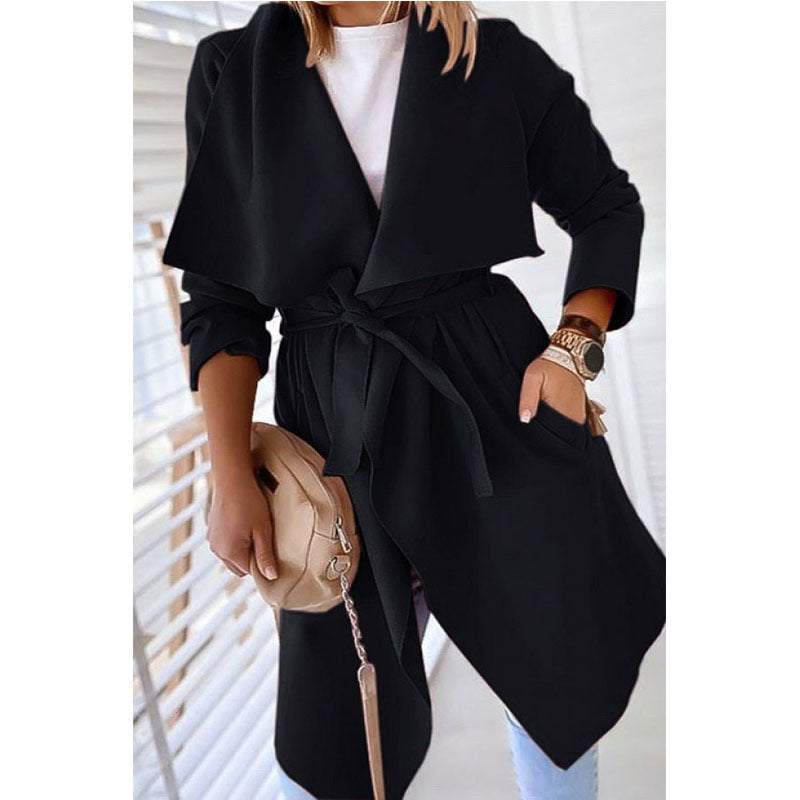 Lapel trench coat