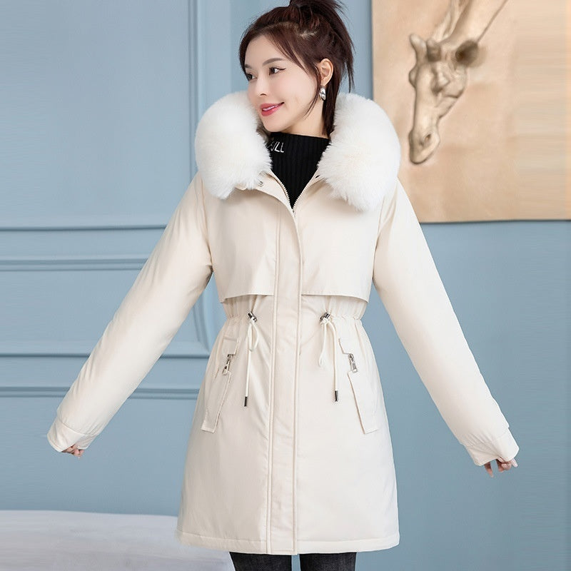 Mid-length Slim Fashion Cotton-padded Jacket
