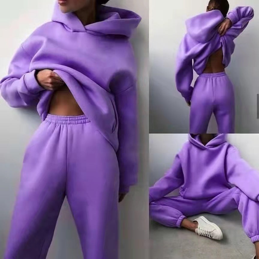 Casual Two-piece hoodie tracksuit
