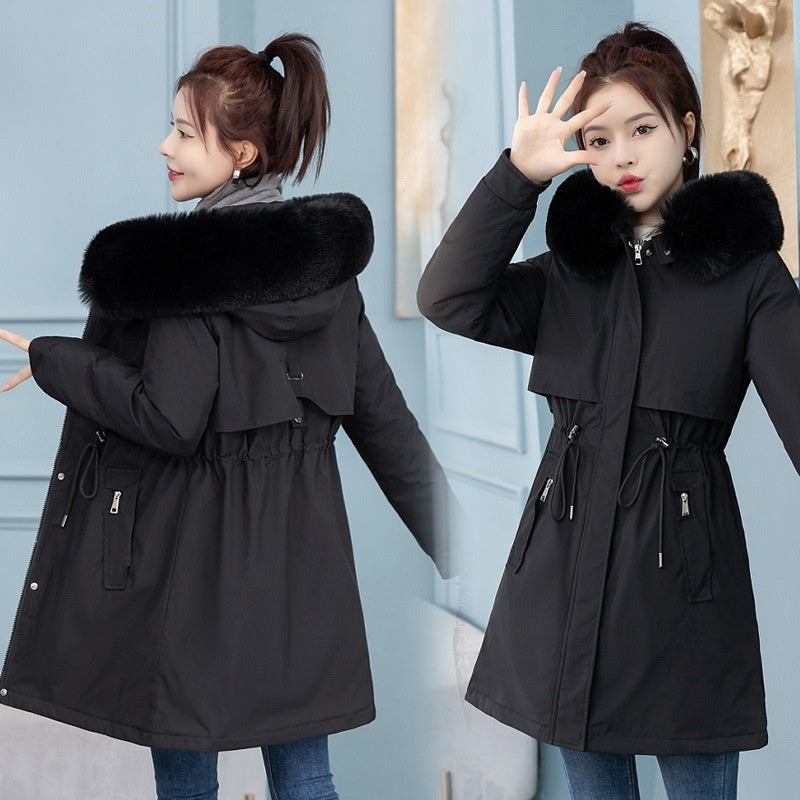 Mid-length Slim Fashion Cotton-padded Jacket