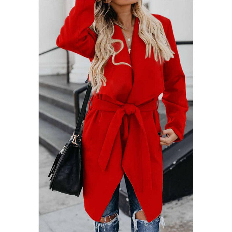 Lapel trench coat