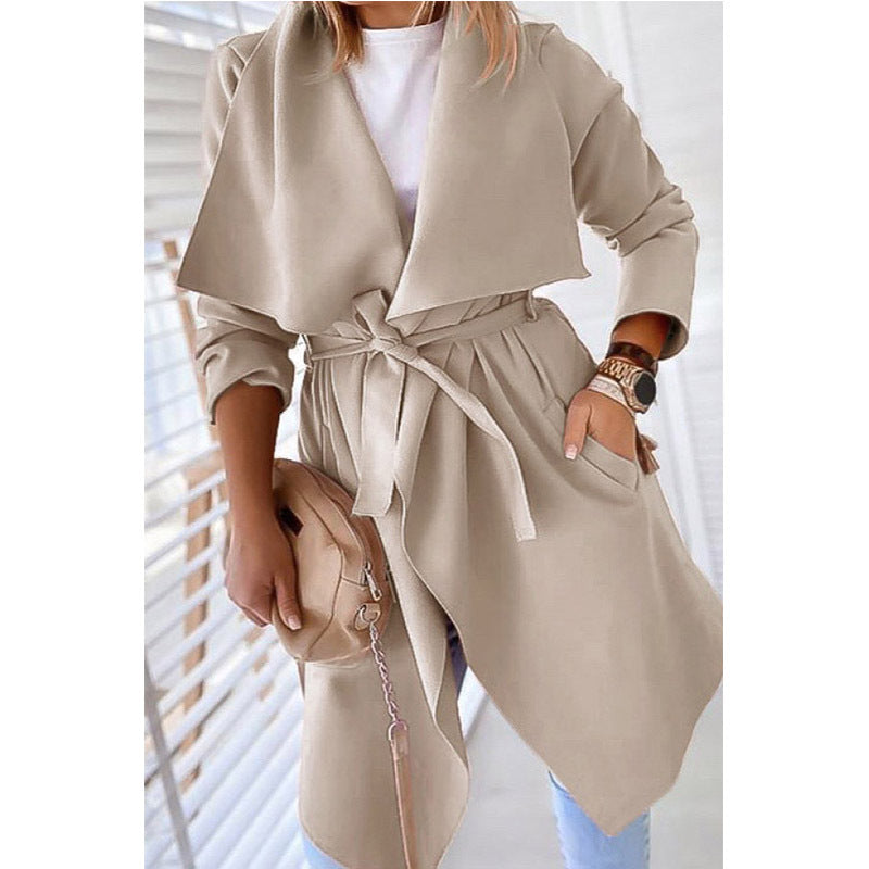 Lapel trench coat