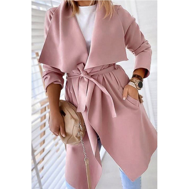 Lapel trench coat