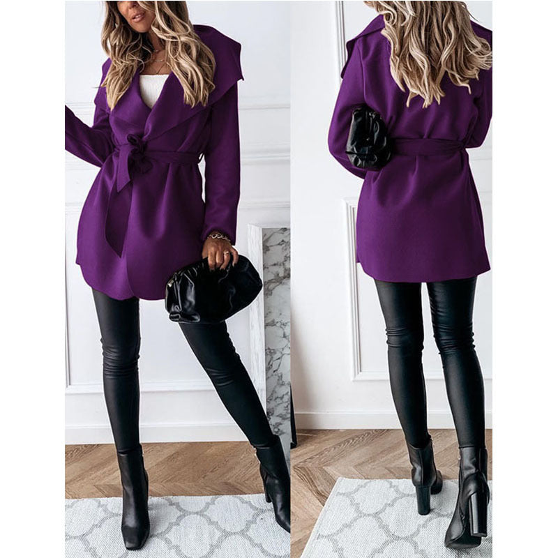 Lapel trench coat