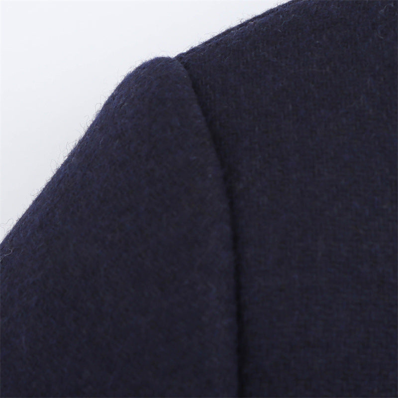 Blended double breasted coat