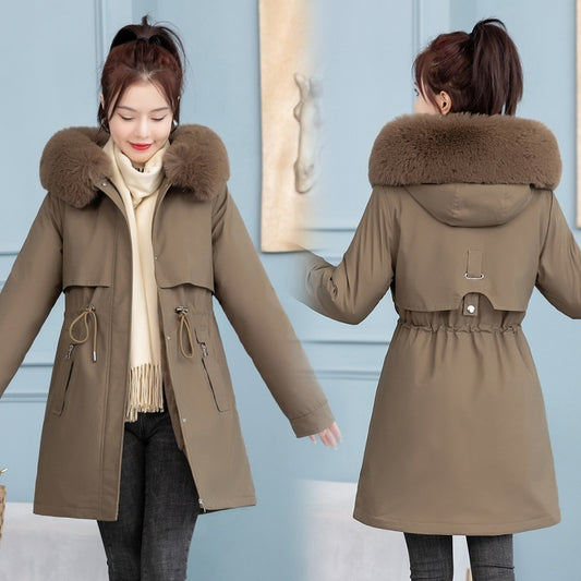 Mid-length Slim Fashion Cotton-padded Jacket