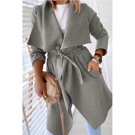 Lapel trench coat