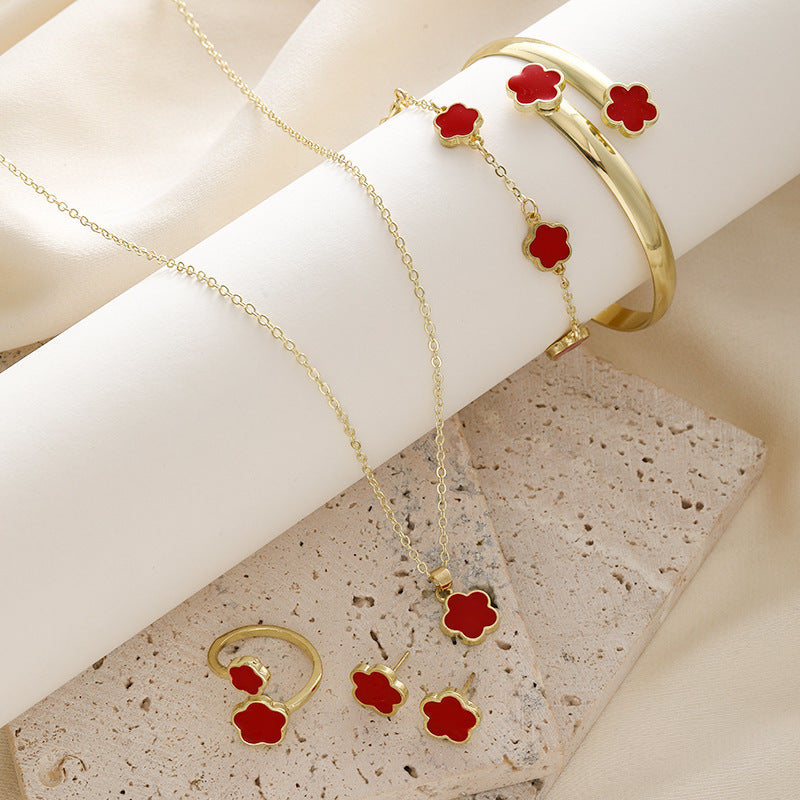 Parthenocissus Grass Jewellery (5-piece set)