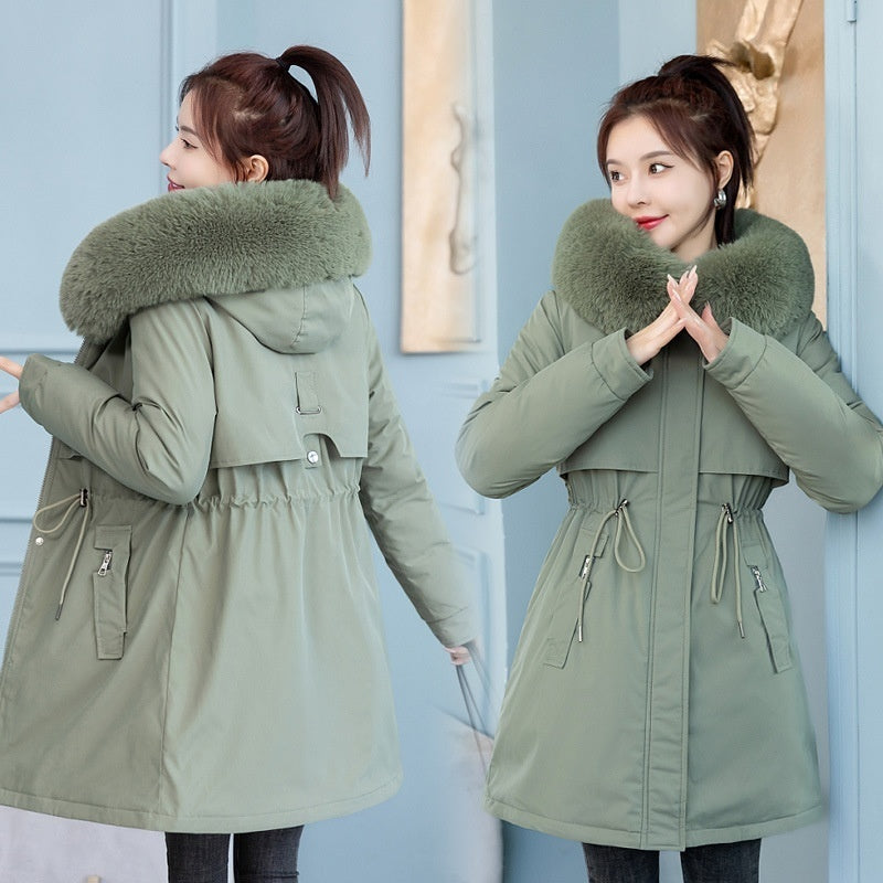 Mid-length Slim Fashion Cotton-padded Jacket